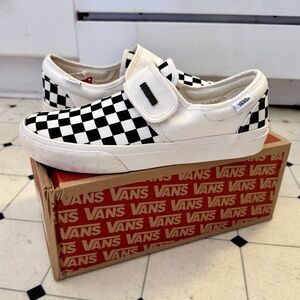 Vans Black and White Fear of God Checkered Slip-Ons